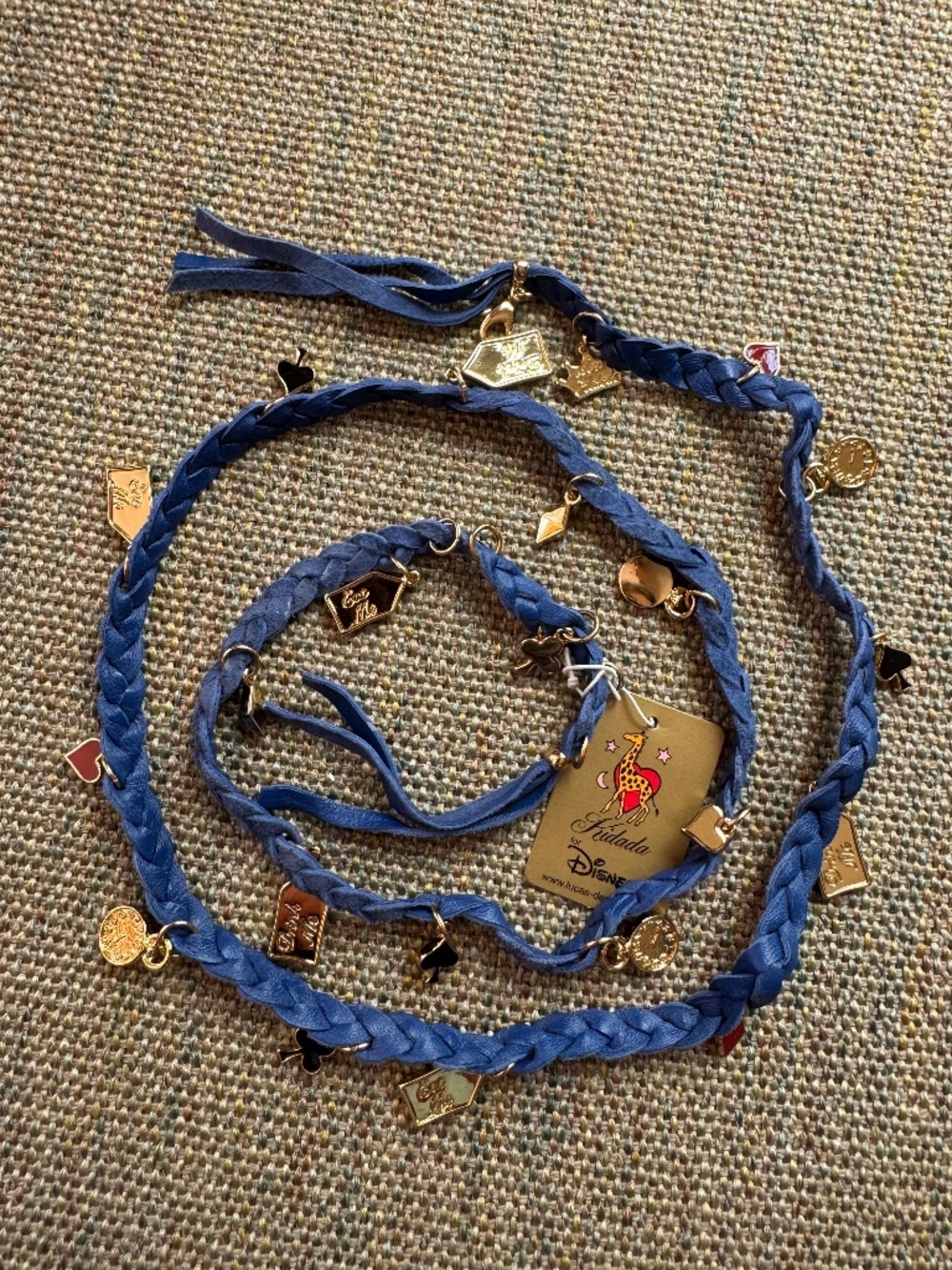 Kidada Disney Couture Alice In Wonderland  leather wrap bracelet/necklace
